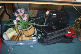Quantity of Travel Cases, Briefcase, and Lamps, Cl