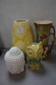 Pottery Vases, Moneybox, etc.