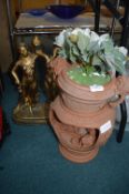 Large Gilded Lamp Base plus Terracotta Style Water