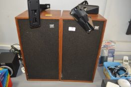 Pair of Wharfedale Audio Speaker with Wall Bracket