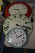 Three Wall Clocks