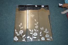 Triple Panel Butterfly Mirror