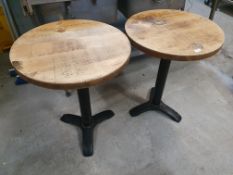 * 2 x wooden topped tables - 600w x 780h