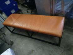 * long leatherette bench seat - 1500w x 450d x 480h