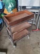 * industrial 3 tier shelf unit - on castors. 620w x 300d x 900h