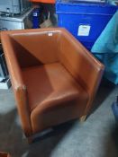 * tan tub chair