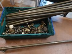 * quantity of brass rails and fittings - ideal for bespoke hanging rails