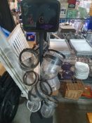 *quality display stand - very heavy, with sturdy metal base, and glass containers - each with divide