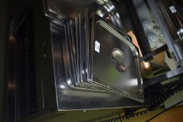 *Six Bain Marie Inserts with Two Covers