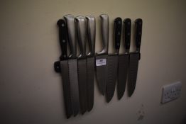*Assorted Chef’s Knives on Magnetic Strip