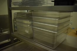 *Six Plastic Refrigerated Servery Inserts with Covers