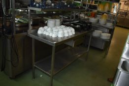 *Stainless Steel Preparation Table with Shelf to Rear, Drawer and Undershelf 150x60cm