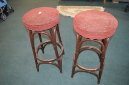 *Two Bamboo Bar Stools