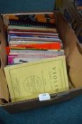 Music Sheets and Violin Song Books etc.