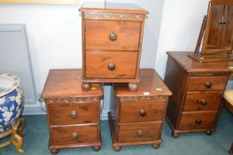 St Michael Dark Stained Pine Two Drawer Bedside Ca