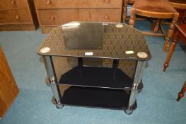 Black Glass TV Stand