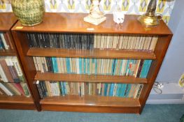 Retro Teak Bookcase with Sliding Glass Doors, and