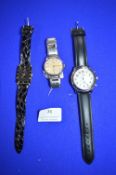 Three Wristwatches Including Smith's Astral Vintage Manual