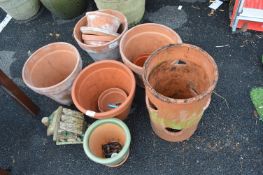 Terracotta Pots and a Strawberry Pot