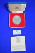 Royal Mint Sterling Silver Queen's Silver Jubilee Crown 28.276g with Presentation Case