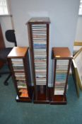 Three CD Storage Towers and Contents