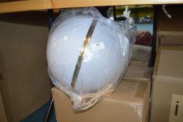 iLite 37cm White & Gold Pendant Lamp