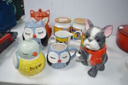 Kitchen Storage Jars and Teapot