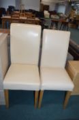 Two Cream Coloured Side Chairs