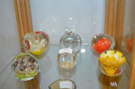 Six Glass Paperweights