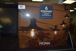 *Six Warm White Connectable Saucer Festoon Lights