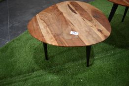 *Small Occasional Table with Teak Top on Three Legs
