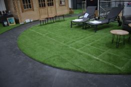 *Semicircular Piece of Astroturf as Fitted with Useable Square Area of 4m x 5m plus Extra