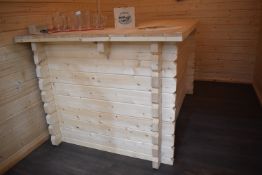 *Softwood L-Shape Bar made from Heavy Duty 44m Tongue & Groove Logs