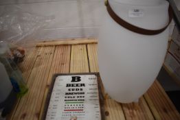 *Beer Drinkers Eyechart and an Illuminated Wine Bucket with Remote Control