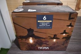 *Six Warm White LED Connectible Saucer Festoon Lights