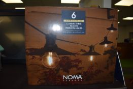 *Six Warm White Connectable Saucer Festoon Lights