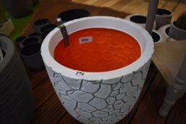 *White Crazy Crackle Plastic Planter