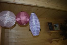 *Three Solar Powered Garden Lights and Two Framed Pictures