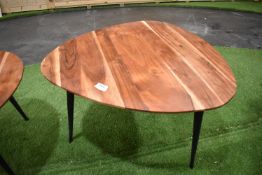 *Large Occasional Table with Teak Top on Three Legs