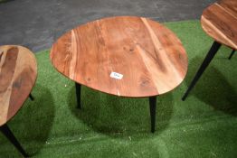 *Medium Occasional Table with Teak Top on Three Legs