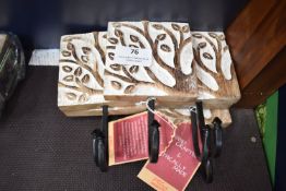 *Five Novelty Woodland Coat Hooks