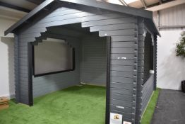 *Woodmansey Garden Hot Tub Room 12x12ft with Opening to Front and Two Open Side Windows (