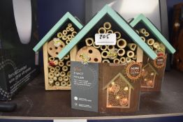 *Three Solar Powered Insect Houses