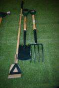 *Garden Spade, Fork, and Hoe
