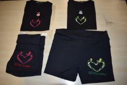 *Two Silhouette Black Vests & Shorts Sets Size: L