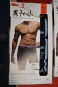 *Pringle Classic Boxer Shorts Size: M 3pk