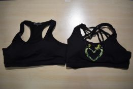 *Four Silhouette Black Sports Bras Size: M