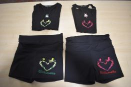 *Two Silhouette Black Vest & Shorts Sets Size: S