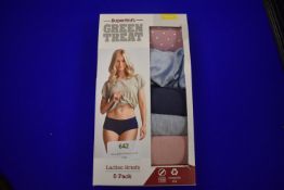 Green Treat Ladies Briefs 5pk Size: S