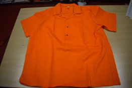 Five Orange Work Tops Size: XL